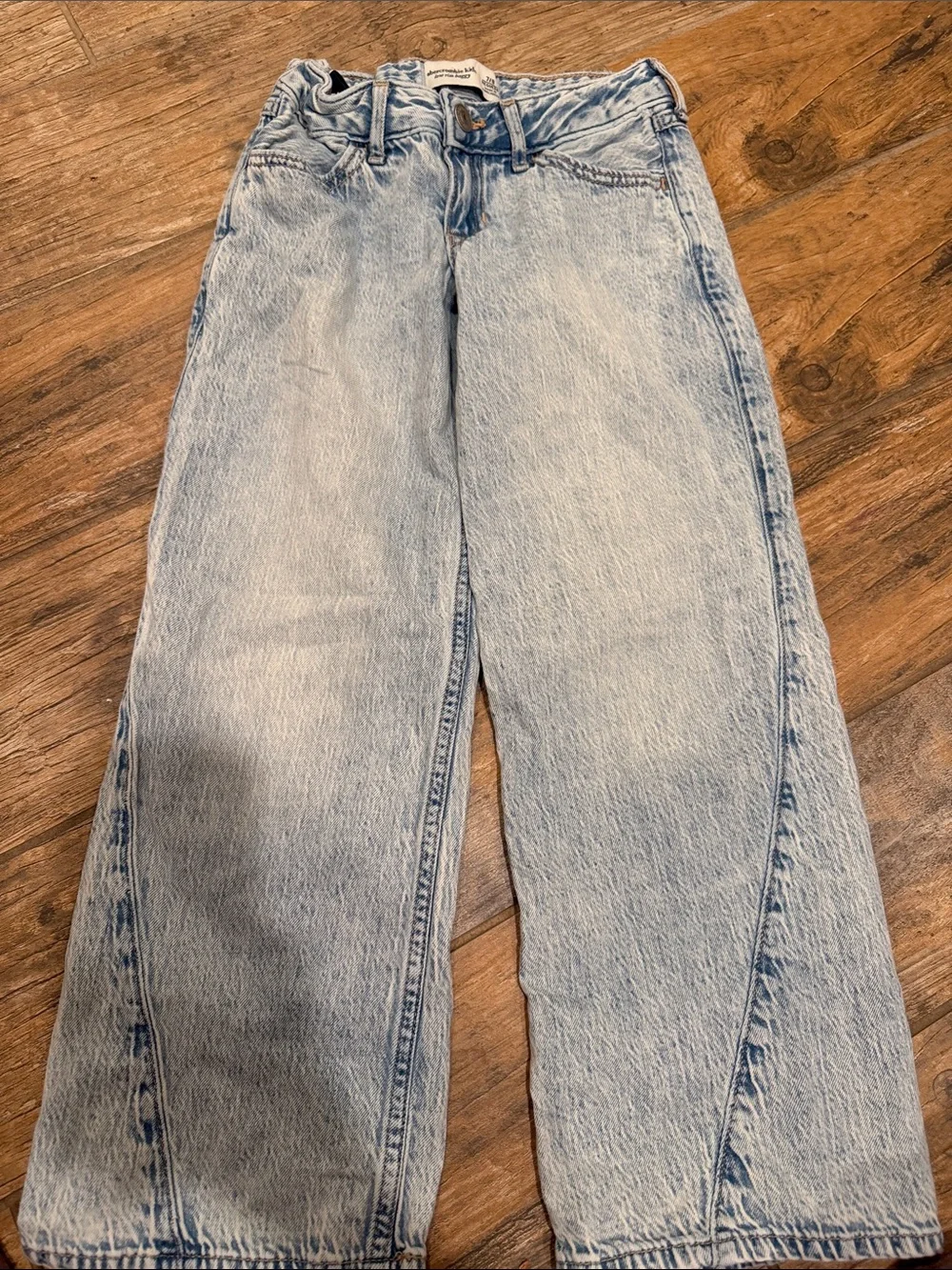 abercrombie kids Light Blue Wide Leg Jeans